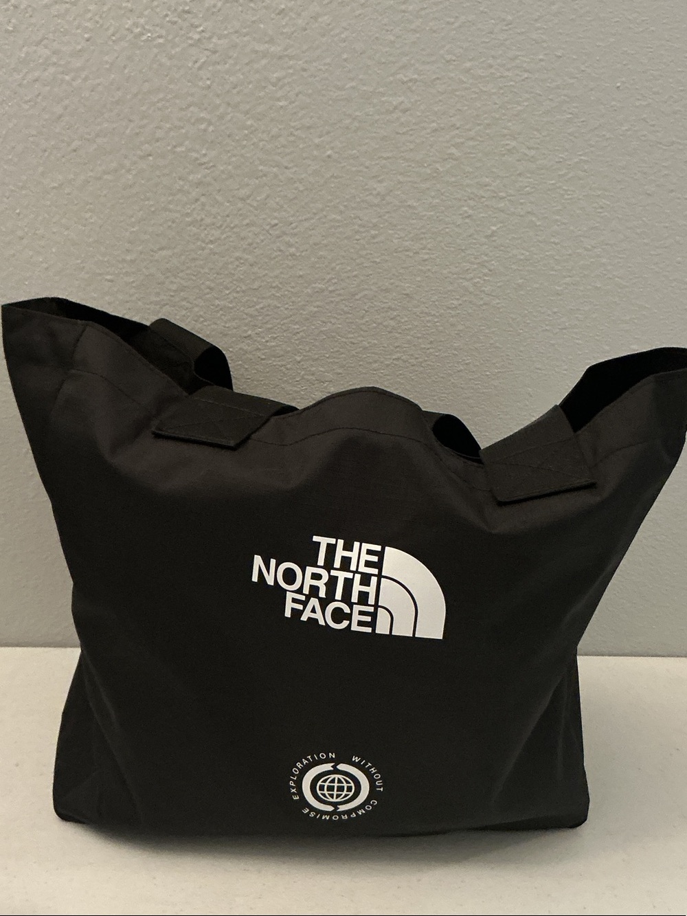 The North Face Black Tote Bag with White Logo - Men's Duffel Tote